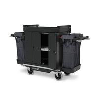 Numatic NuKeeper Black Lockable Hard Front Housekeeping Trolley 66.7 x 194.8 x 120.5cm (Each)