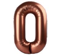 Number 0 Balloons 40 Inch Large Coffee Brown, Graduation Decortion for 2025, Foil Number Balloons for 10 20 30 40 50 60 70 80 90 100 Mylar Numbers Balloon Birthday Decora Anniversary Event