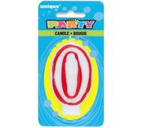 Number 0 Classic Birthday Candle (13cm) 1 Count - Perfect Celebration Candle for Any Events