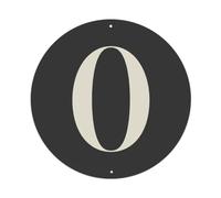 Number 0 Elegant Numbered Signage Metal Tin Sign