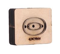 Number 0 Shape Leather Punching Die, Alloy Steel Cutting Mold with Birch Wood Handle, Precision Leather Cut Tool for Cardboard Rubber Plastic Clay, DIY Crafting Die for