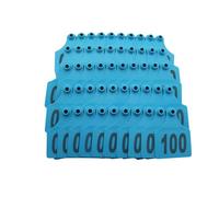 Number 001-1000 Pig Cattle Goat Animal Ear Tags 100 Pieces Plastic .301-400/1-100(Blue,401 500)
