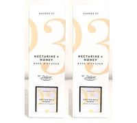 NUMBER 03 Nectarine & Honey Reed Diffuser - 100ml - Pack of 2| Long-Lasting Home Fragrance | Peach, Rose & Vanilla Aroma | Aromatherapy Decor for Living Room, Bedroom & Office