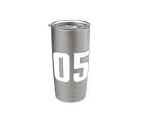 Number 05 Zero Five Year 2005 Sport Jersey #05 Front & Back Stainless Steel Insulated Tumbler