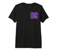 Number 09 in red White and Blue Premium T-Shirt