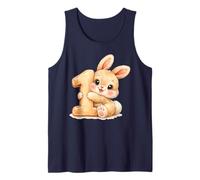 Number 1 Rabbit Watercolor Cute Baby Animal Counting Kids Tank Top