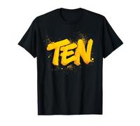 Number 10 10th Birthday Ten Year Old Boys Girls Graffiti T-Shirt