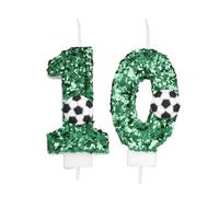 Number 10 Football Candle,Number 10 Candle,10 Candle Birthday Boy Decorations for Birthday Party Anniversary Celebration Supplies