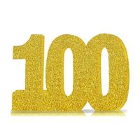 Number 100 Glitter Table Decoration Centrepiece Gold,100th Birthday Table Decorations for Women Men,20cm Sparkly 100 Sign Table Topper for Birthday Wedding Anniversary Table Decorations