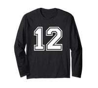 Number 12 Jersey for a Happy 12th Birthday Twin Day Long Sleeve T-Shirt