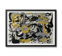 Number 12A Jackson Pollock Print, Abstract Expressionist Splatter Painting Poster, Iconic Art For Modern Interiors, Wall Decor for Home, Office, A2 (Black Frame) - 62.5x45.1cm