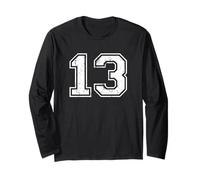 Number 13 Distressed Vintage Thirteen Sport Practice Team Long Sleeve T-Shirt