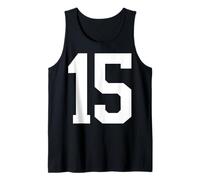 Number 15 Front/Back Sports Team Fan Tank Top