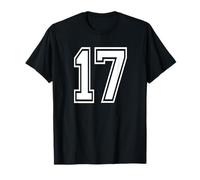 Number 17 Numbered Uniform Sports Jersey Team 17th Birthday T-Shirt