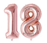 Number 18 Balloon Rosegolden Numbers Balloons 18/81 Birthday Party Foil Balloon 18/81 Party Deco Support Helium-40inch
