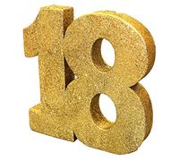 Number 18 Glitter Table Decoration Gold| Table Centrepiece | Table Decorations Centrepiece | 18th Birthday Decorations | Pack of 1 | 20cm |H100