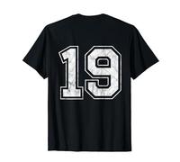 Number 19 on The Back T-Shirt, Men, Black, Large