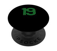 Number 19 Shirt Retro Uniform Europe Style Back Print Jersey PopSockets Adhesive PopGrip