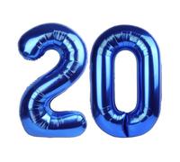 Number 20 Balloon 40 Inch, Large Happy 20th Birthday Decorations for Women, Dark Blue Foil Balloon Number for Wedding Marriage Proposa Big Events Family Reunions Party Supplies