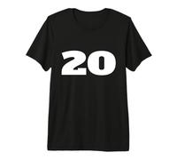 Number 20 Twenty Sports Team Front Print Matching Birthday Premium T-Shirt