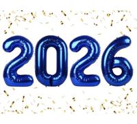 Number 2026 Balloons, Happy New Years Eve Party Decorations, Navy Blue Balloon Numbers 40 Inch for 20 26 Girls Boys Women Men Engagement, Bridal Shower Party