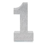 Number 21 Glitter Table Decoration Centrepiece Silver,21st Birthday Table Decorations for Boys Girls,20cm Sparkly 21 Sign Table Number Topper for Birthday Wedding Anniversary Table Decorations