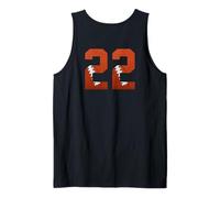 Number 22 BACKSIDE - American Football Jersey Numbered Tank Top