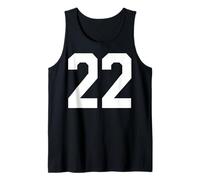 Number 22 Front/Back Sports Team Fan Tank Top