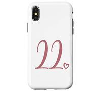 Number 22 Twenty-Two For Women 22 Years Old 22nd Birthday Case for iPhone X/XS