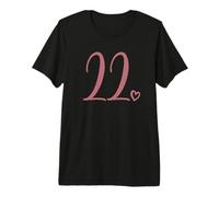 Number 22 Twenty-Two for Women, 22 Years Old 22nd Birthday Premium T-Shirt