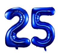 Number 25 Balloon, Navy Blue Number Balloons 25, 40"Large Self Inflating Foil Balloons Number 25,Navy Blue 25 Birthday Balloon for Men Women Birthday Anniversary Party Decorations