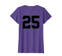 Number 25 (on Back) Sports Team Jersey Number T-Shirt