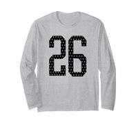 Number 26 Sports Team 26th Jersey Varsity Birthday Football Long Sleeve T-Shirt