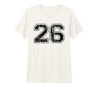 Number 26 Varsity Distressed Vintage Sport Team Player's Premium T-Shirt