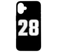 NUMBER 28 TWENTY EIGHT AGE YEAR SPORT JERSEY # FRONT & BACK Case for iPhone 16 Plus