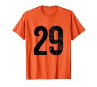 Number 29 T-Shirt, Men, Orange, Large