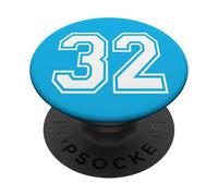 Number 32 sports style in white PopSockets Adhesive PopGrip