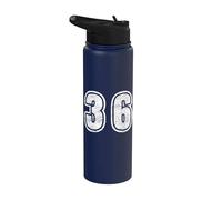 Number 36 On Back Big Bold 36 Team Group Player Matching Stainless Steel Insulated Water Bottle