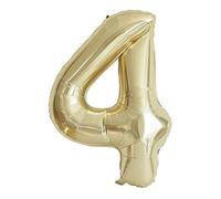 Number 4 Balloon Platinum Numbers Balloons 4 Birthday Party Foil Balloon 4 Decoration Support Helium-40inch