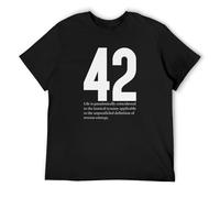 Number 42 Men's T Shirt The Hitchhikers Guide to The Galaxy Douglas Black XL