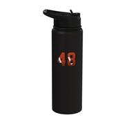 Number 48 - Minimalist American Football Jersey Numbered Stainless Steel Insulated Water Bottle