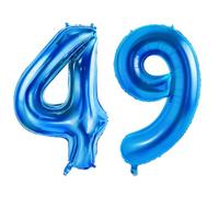 Number 49 Balloons for 49th Birthday Party Decorations, 0-100 Large No.49 Balloons for Women Men and Mother Dad, 40 Inch Dark Blue Foil Helium Balloon for 49 Year Old Anniversary Decorations