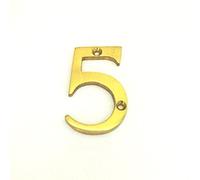 Number "5" 50mm in Polished Brass