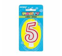 Unique Birthday Candle Number 5 Classic (13 cm) – 1 Count