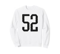 Number 52 Sports Team 52nd Jersey Varsity Birthday Football Sweatshirt