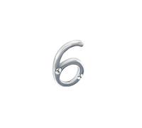 Number 6 / Six Chrome House Door Numeral â€“ 2 / 51mm