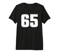 Number 65 Sixty Five Age Year Sport Jersey #65 Front & Back Premium T-Shirt