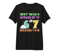 Number 67 6 7 6/7 6-7 Meme Costumes Why was 6 Afraid of 7 Premium T-Shirt