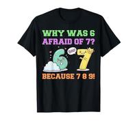 Number 67 6 7 6/7 6-7 Meme Costumes Why was 6 Afraid of 7 T-Shirt