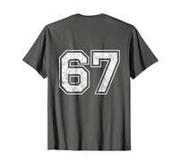 Number 67 on The Back T-Shirt, Men, Asphalt Grey, Medium